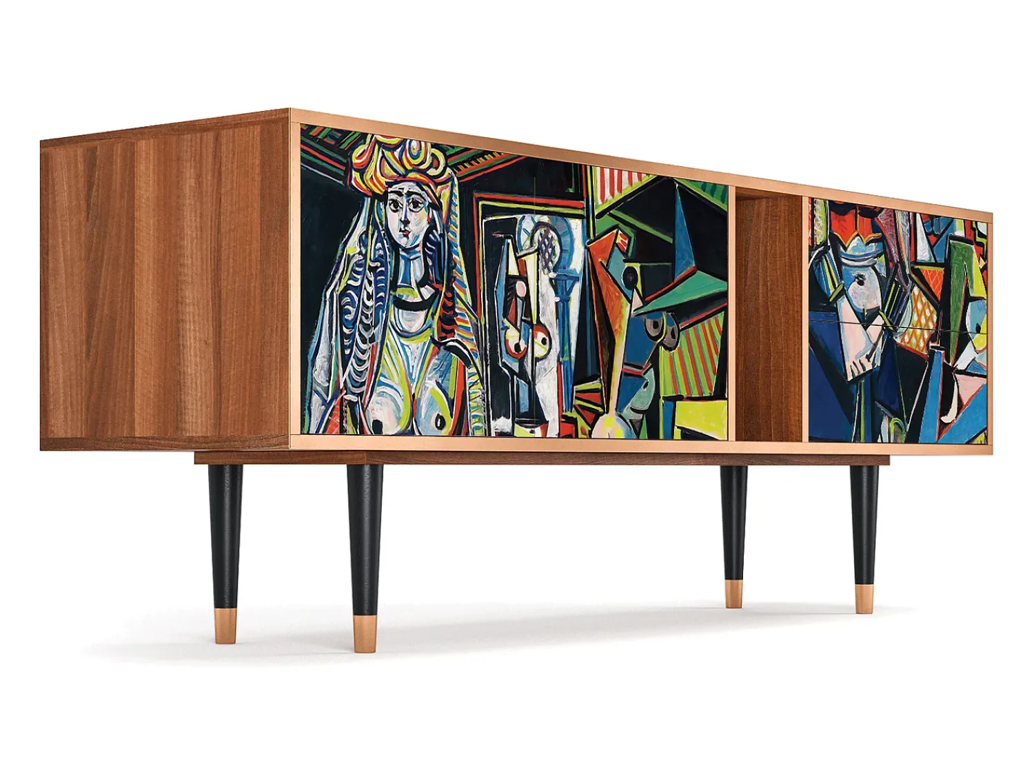 Móvel De Tv* Mueble de TV - 170х69х48 cm - T1 - Women of Algiers, Nogueira Castanho