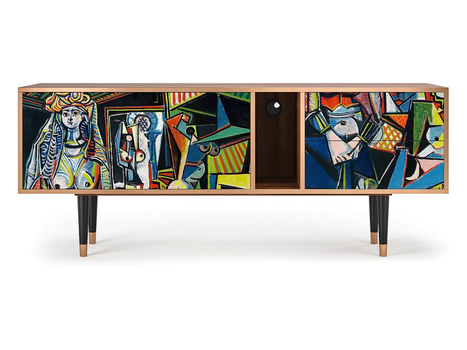 Móvel De Tv* Mueble de TV - 170х69х48 cm - T1 - Women of Algiers, Nogueira Castanho