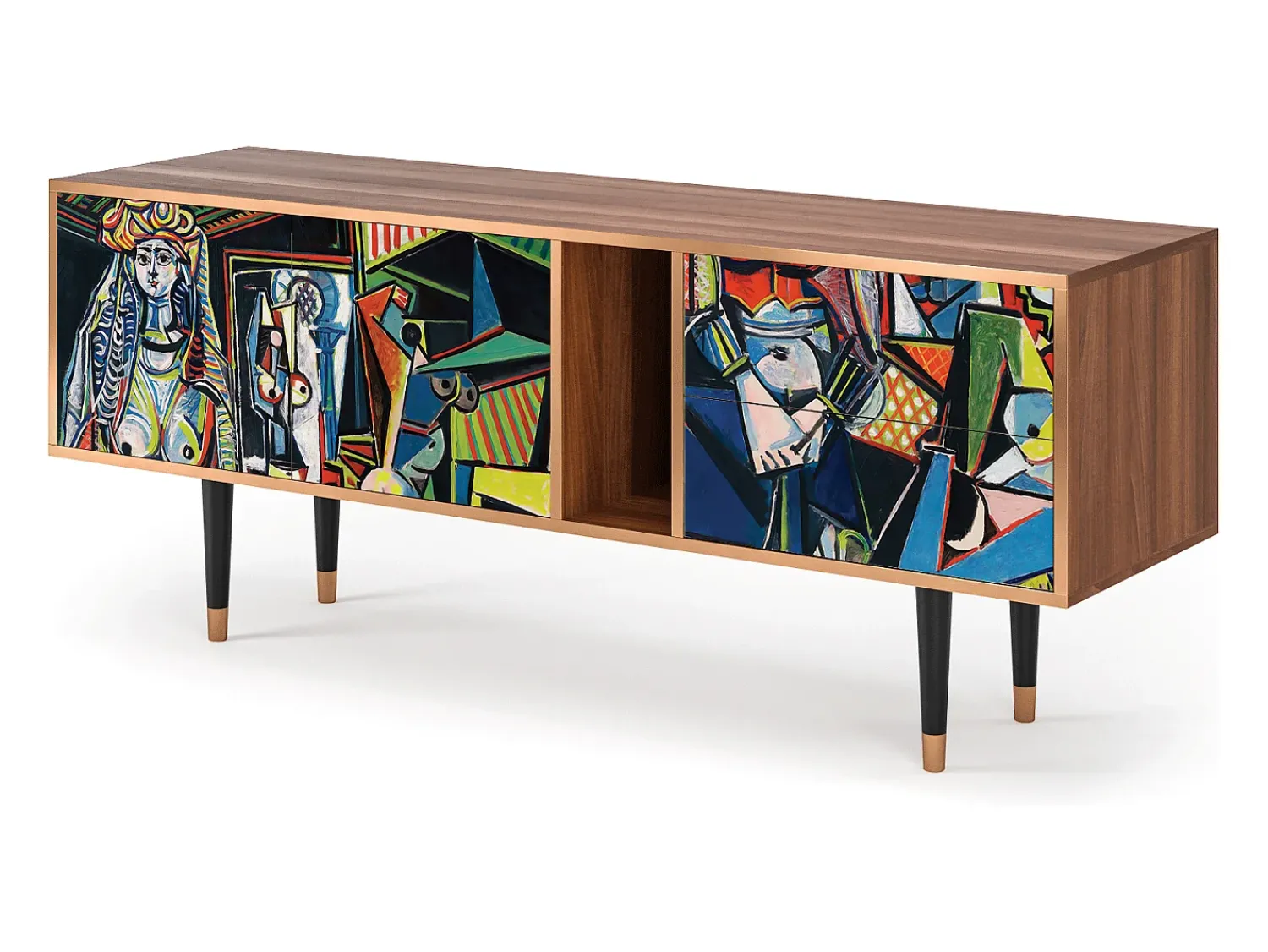 Móvel De Tv* Mueble de TV - 170х69х48 cm - T1 - Women of Algiers, Nogueira Castanho