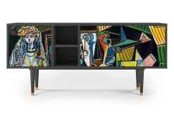 Móvel De Tv* Mueble de TV - 150х69х41 cm - T5 - Women of Algiers, Antracite Cinza antracite