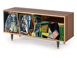 Móvel De Tv| Mueble de TV - 125х56х41 cm - T7 - Women of Algiers, Nogueira Castanho