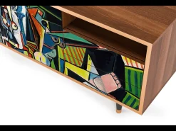 Móvel De Tv| Mueble de TV - 125х56х41 cm - T7 - Women of Algiers, Nogueira Castanho