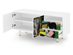 Móvel De Tv| Mueble de TV - 125х56х41 cm - T7 - Women of Algiers, Branco Bege