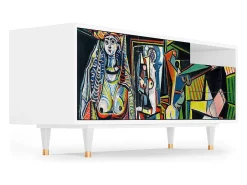 Móvel De Tv| Mueble de TV - 125х56х41 cm - T7 - Women of Algiers, Branco Bege