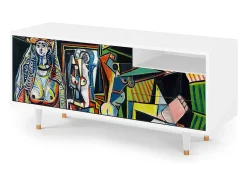 Móvel De Tv| Mueble de TV - 125х56х41 cm - T7 - Women of Algiers, Branco Bege