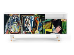 Móvel De Tv| Mueble de TV - 125х56х41 cm - T7 - Women of Algiers, Branco Bege