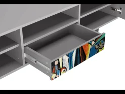 Móvel De Tv* Mueble de TV - 170х59х41 cm - T6 - Women of Algiers, Cinza Cinzento