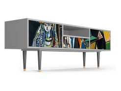 Móvel De Tv* Mueble de TV - 170х59х41 cm - T6 - Women of Algiers, Cinza Cinzento