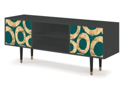 Móvel De Tv* Mueble de TV - 170х69х48 cm - T2 - Zircon Sphere, Antracite Cinza antracite