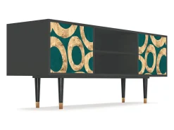 Móvel De Tv* Mueble de TV - 170х69х48 cm - T2 - Zircon Sphere, Antracite Cinza antracite