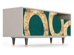 Móvel De Tv| Mueble de TV - 125х56х41 cm - T7 - Zircon Sphere, Areia Bege