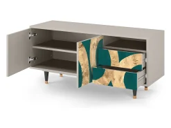 Móvel De Tv| Mueble de TV - 125х56х41 cm - T7 - Zircon Sphere, Areia Bege