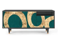 Móvel De Tv* Mueble de TV - 125х56х41 cm - T7 - Zircon Sphere, Antracite Cinza antracite