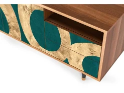 New Mueble de TV - 125х56х41 cm - T7 - Zircon Sphere, Nogueira Castanho