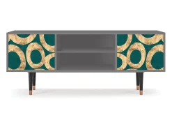 Móvel De Tv* Mueble de TV - 170х69х48 cm - T2 - Zircon Sphere, Cinza Cinzento