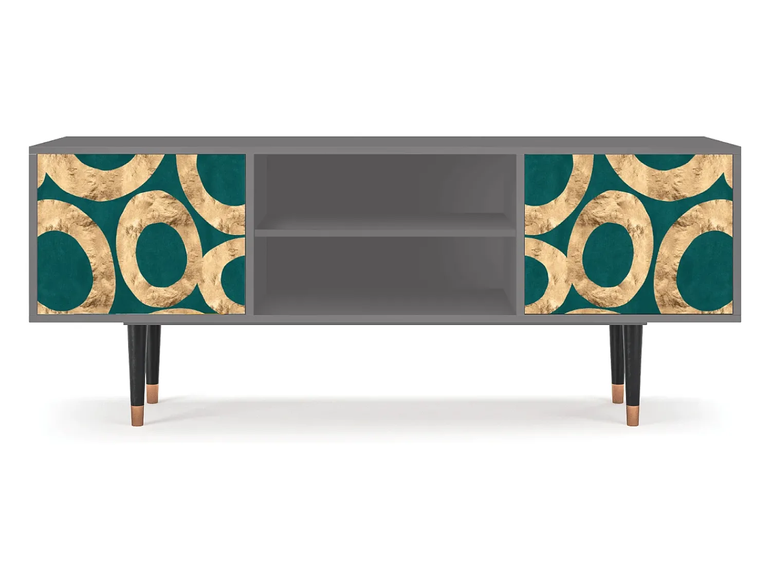 Móvel De Tv* Mueble de TV - 170х69х48 cm - T2 - Zircon Sphere, Cinza Cinzento
