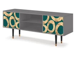 Móvel De Tv* Mueble de TV - 170х69х48 cm - T2 - Zircon Sphere, Cinza Cinzento