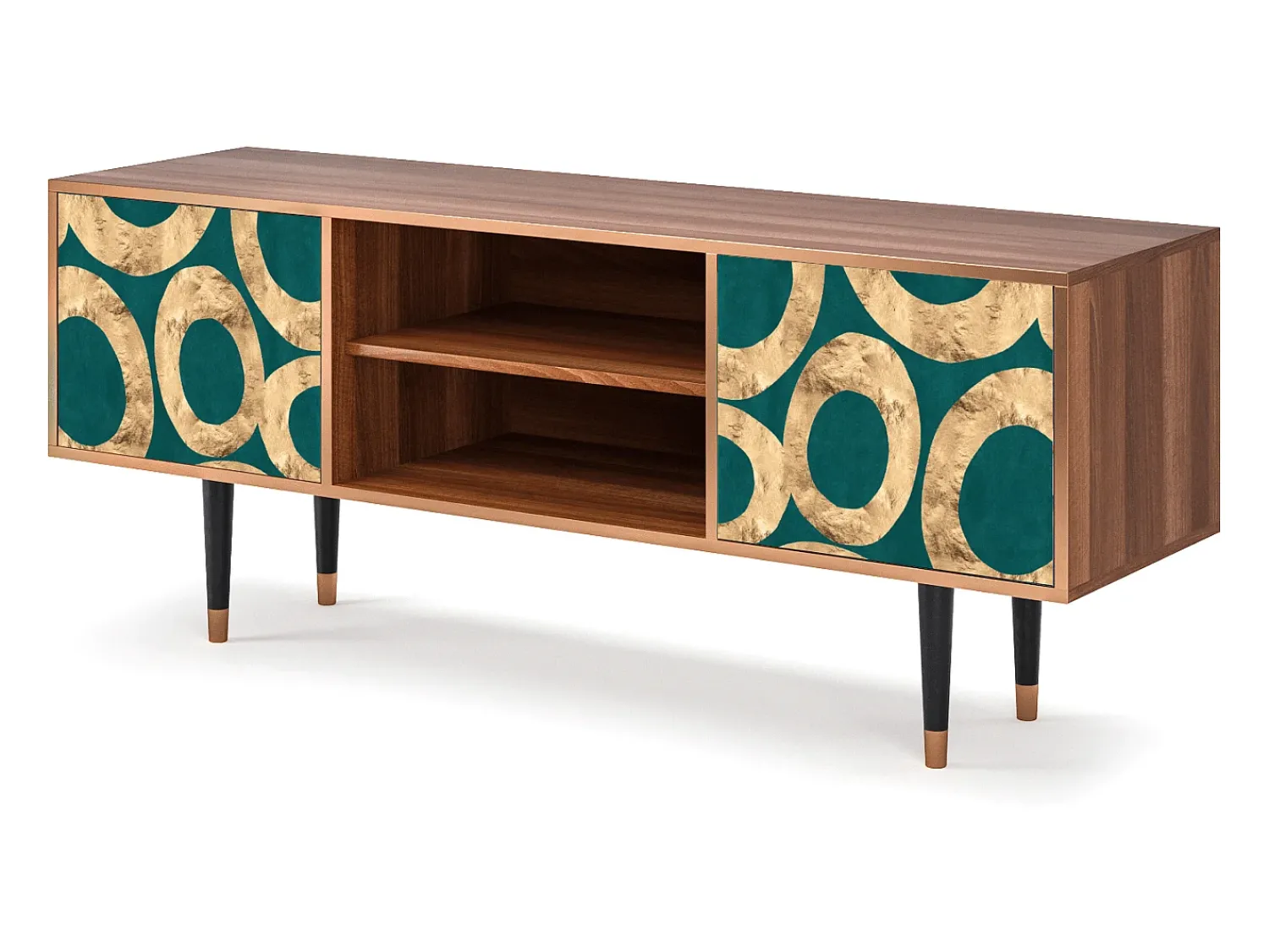 Mueble de TV - 170х69х48 cm - T2 - Zircon Sphere, Nogueira^ Móvel De Tv