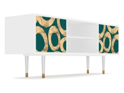 New Mueble de TV - 170х69х48 cm - T2 - Zircon Sphere, Branco Bege