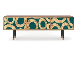 New Mueble de TV - 170х59х48 cm - T4 - Zircon Sphere, Nogueira Castanho