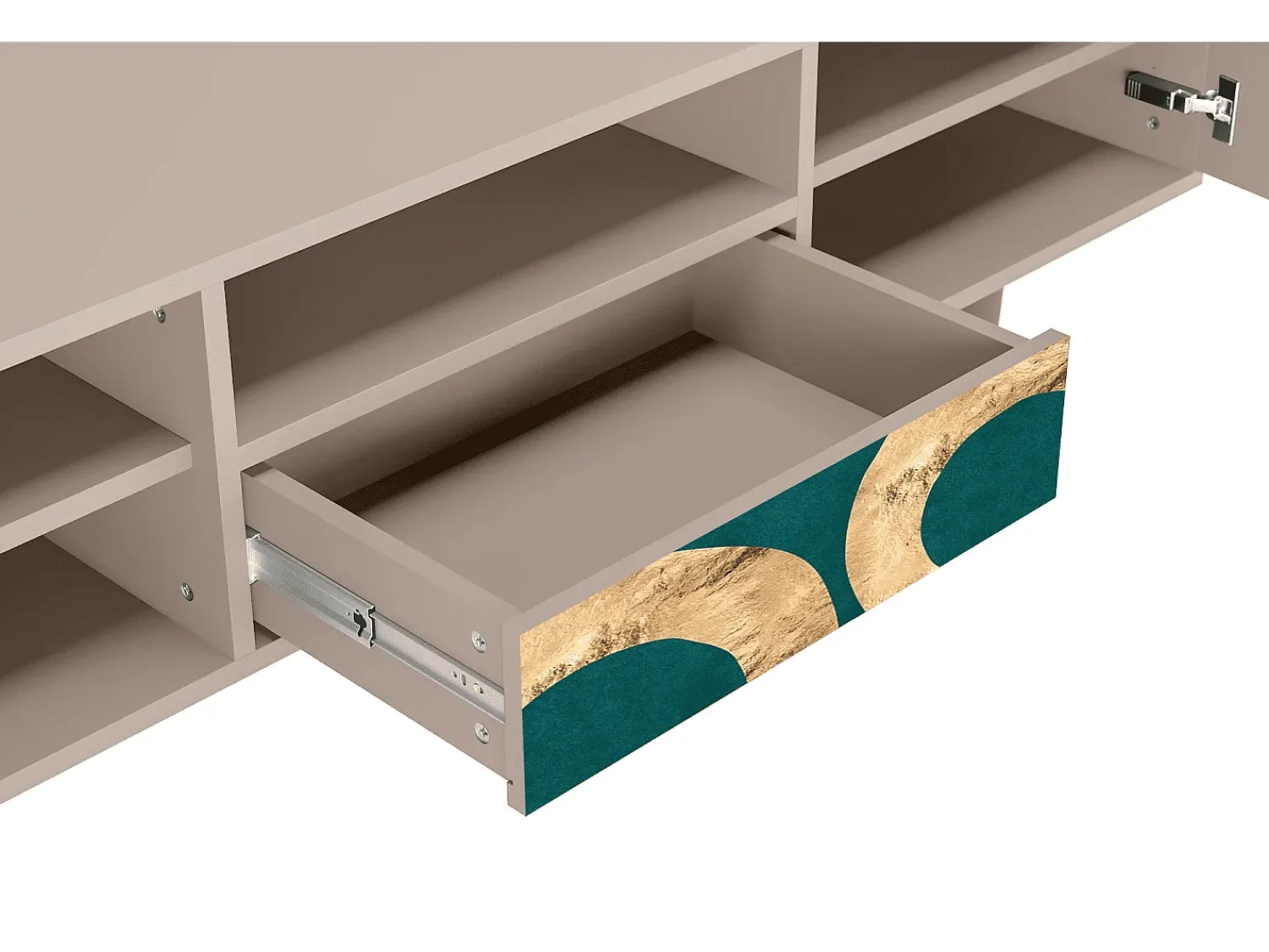 Clearance Mueble de TV - 170х59х41 cm - T6 - Zircon Sphere, Latte Bege