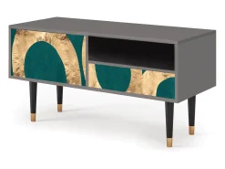 Outlet Mueble de TV - 115х59х48 cm - T3 - Zircon Sphere, Cinza Cinzento