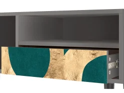 Outlet Mueble de TV - 115х59х48 cm - T3 - Zircon Sphere, Cinza Cinzento
