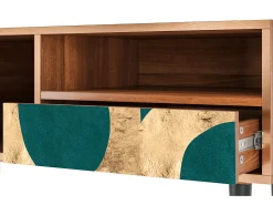 Móvel De Tv| Mueble de TV - 115х59х48 cm - T3 - Zircon Sphere, Nogueira Castanho