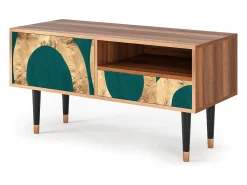Móvel De Tv| Mueble de TV - 115х59х48 cm - T3 - Zircon Sphere, Nogueira Castanho