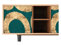 Móvel De Tv| Mueble de TV - 150х69х41 cm - T5 - Zircon Sphere, Nogueira Castanho