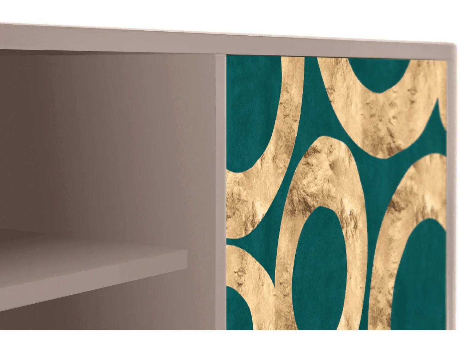 Móvel De Tv| Mueble de TV - 170х69х48 cm - T2 - Zircon Sphere, Latte Bege