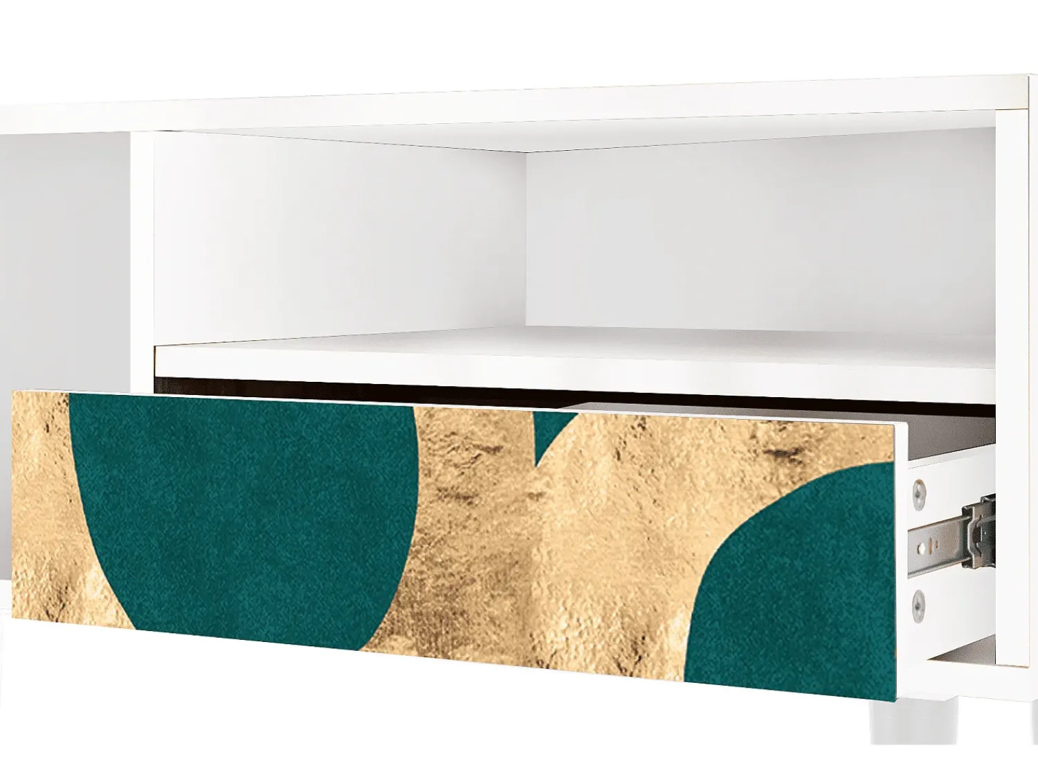 Móvel De Tv* Mueble de TV - 115х59х48 cm - T3 - Zircon Sphere, Branco Bege