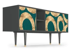 Móvel De Tv* Mueble de TV - 150х69х41 cm - T5 - Zircon Sphere, Antracite Cinza antracite