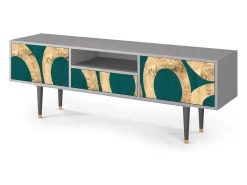 Móvel De Tv* Mueble de TV - 170х59х41 cm - T6 - Zircon Sphere, Cinza Cinzento