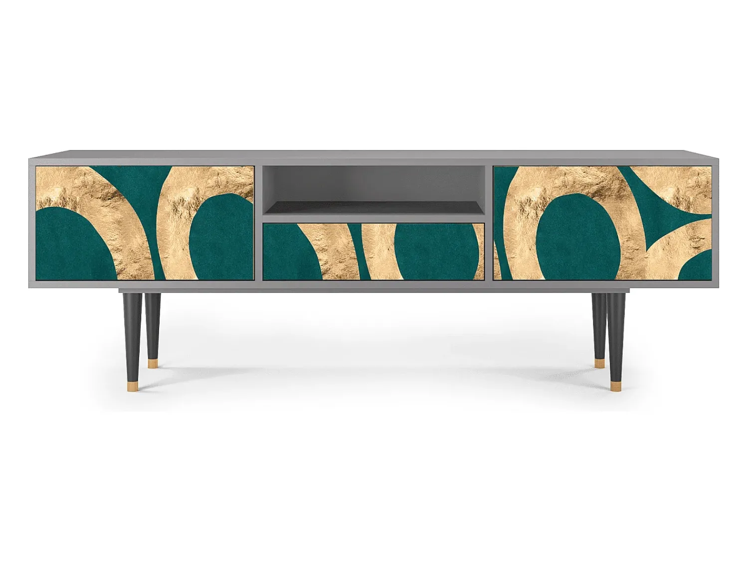 Móvel De Tv* Mueble de TV - 170х59х41 cm - T6 - Zircon Sphere, Cinza Cinzento