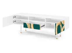 Móvel De Tv* Mueble de TV - 170х59х41 cm - T6 - Zircon Sphere, Branco Bege