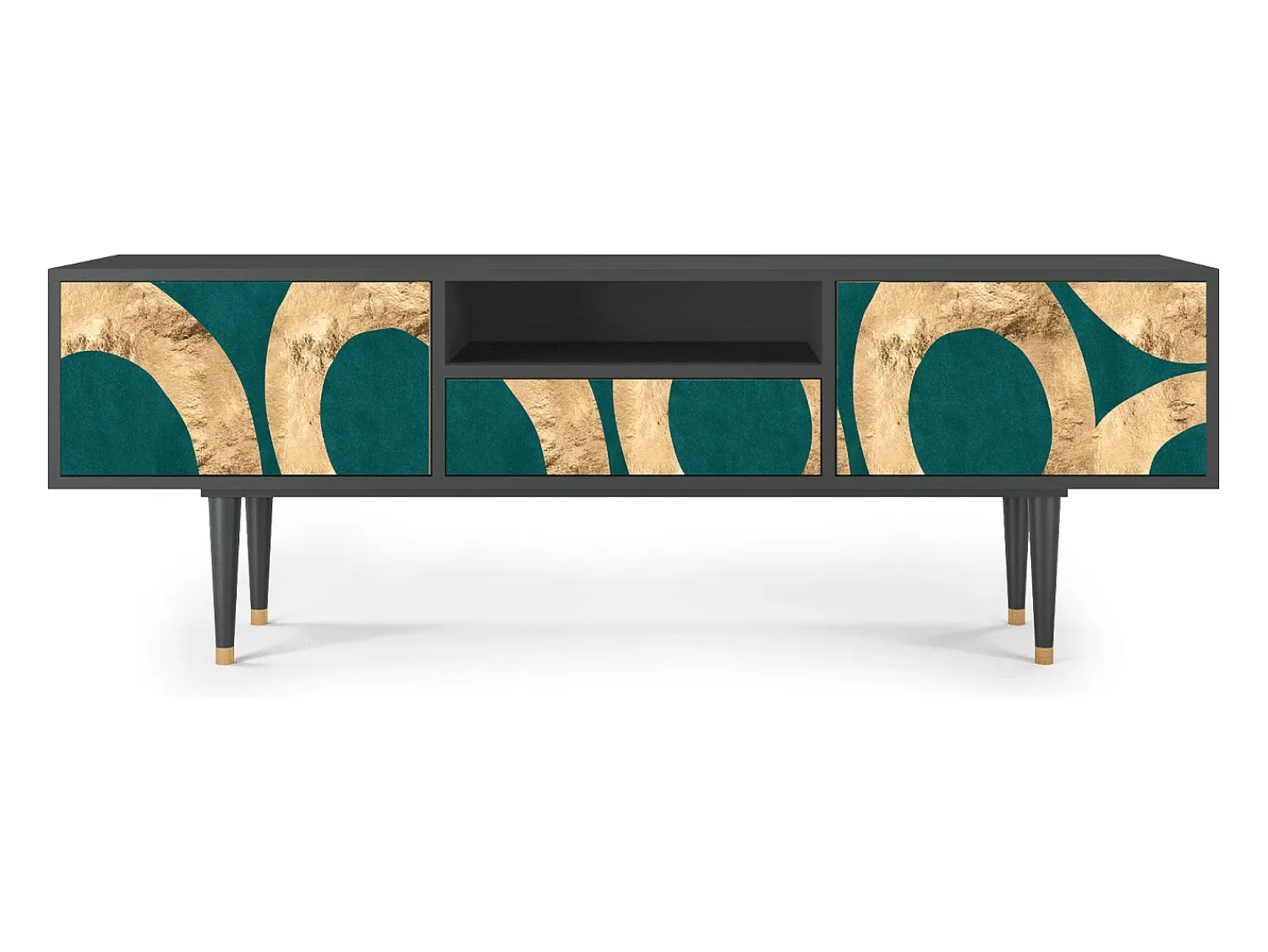 New Mueble de TV - 170х59х41 cm - T6 - Zircon Sphere, Antracite Cinza antracite