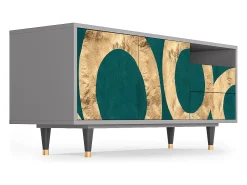 Móvel De Tv* Mueble de TV - 125х56х41 cm - T7 - Zircon Sphere, Cinza Cinzento