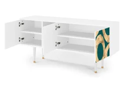 Mueble de TV - 150х69х41 cm - T5 - Zircon Sphere, Branco^ Móvel De Tv