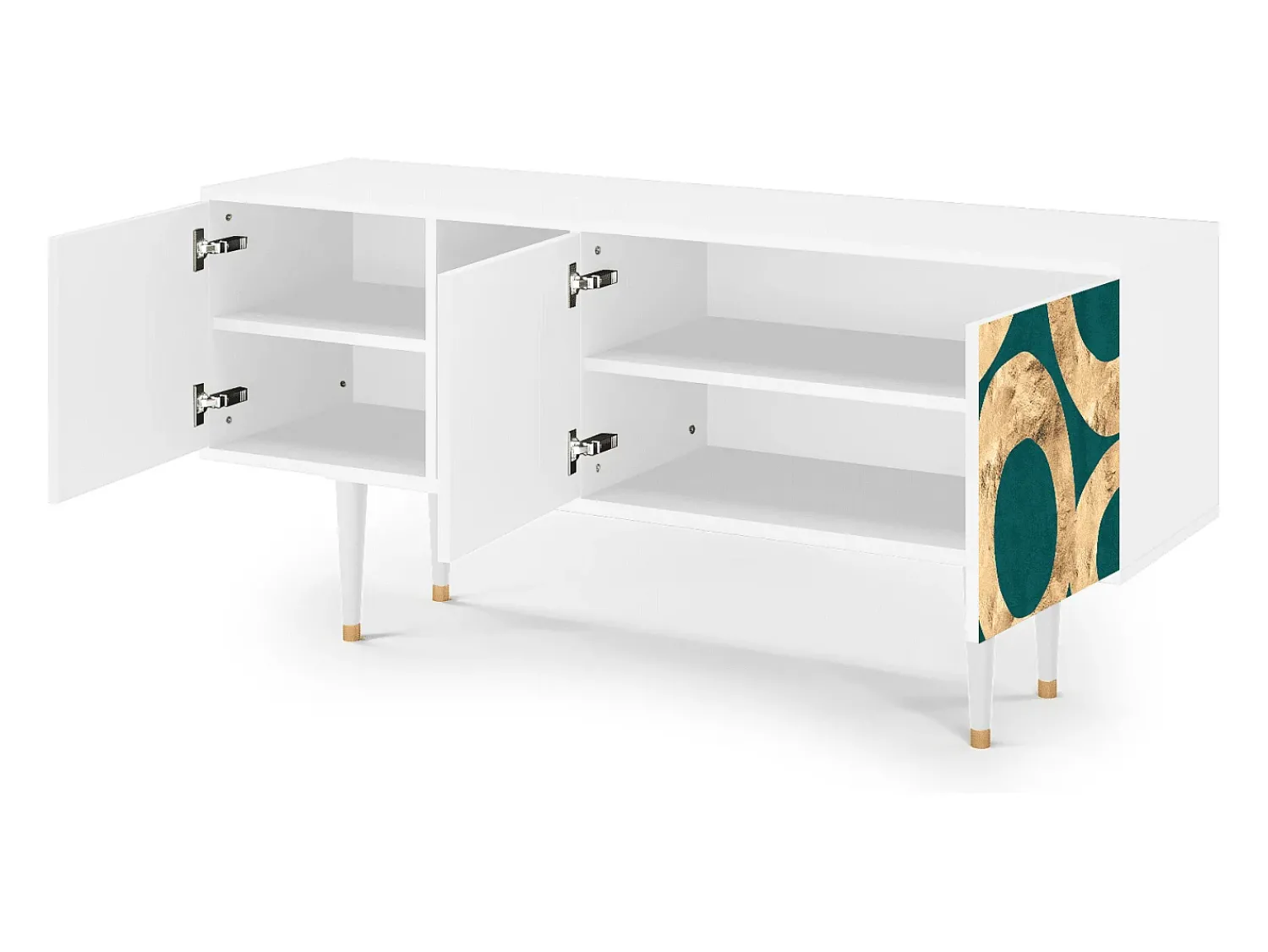 Mueble de TV - 150х69х41 cm - T5 - Zircon Sphere, Branco^ Móvel De Tv