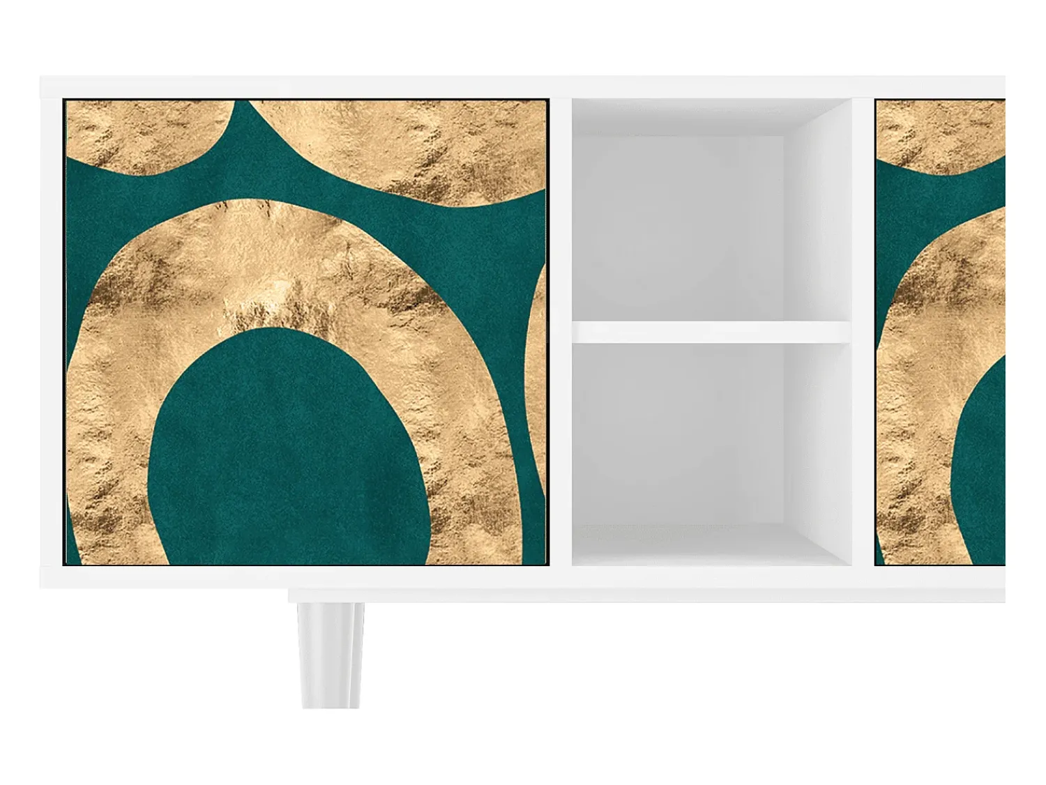 Mueble de TV - 150х69х41 cm - T5 - Zircon Sphere, Branco^ Móvel De Tv
