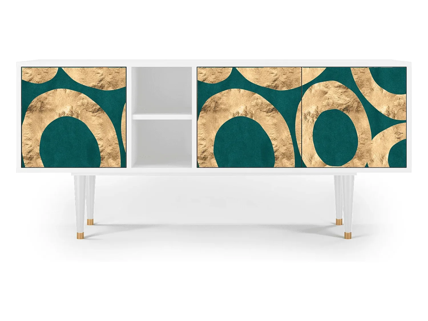 Mueble de TV - 150х69х41 cm - T5 - Zircon Sphere, Branco^ Móvel De Tv