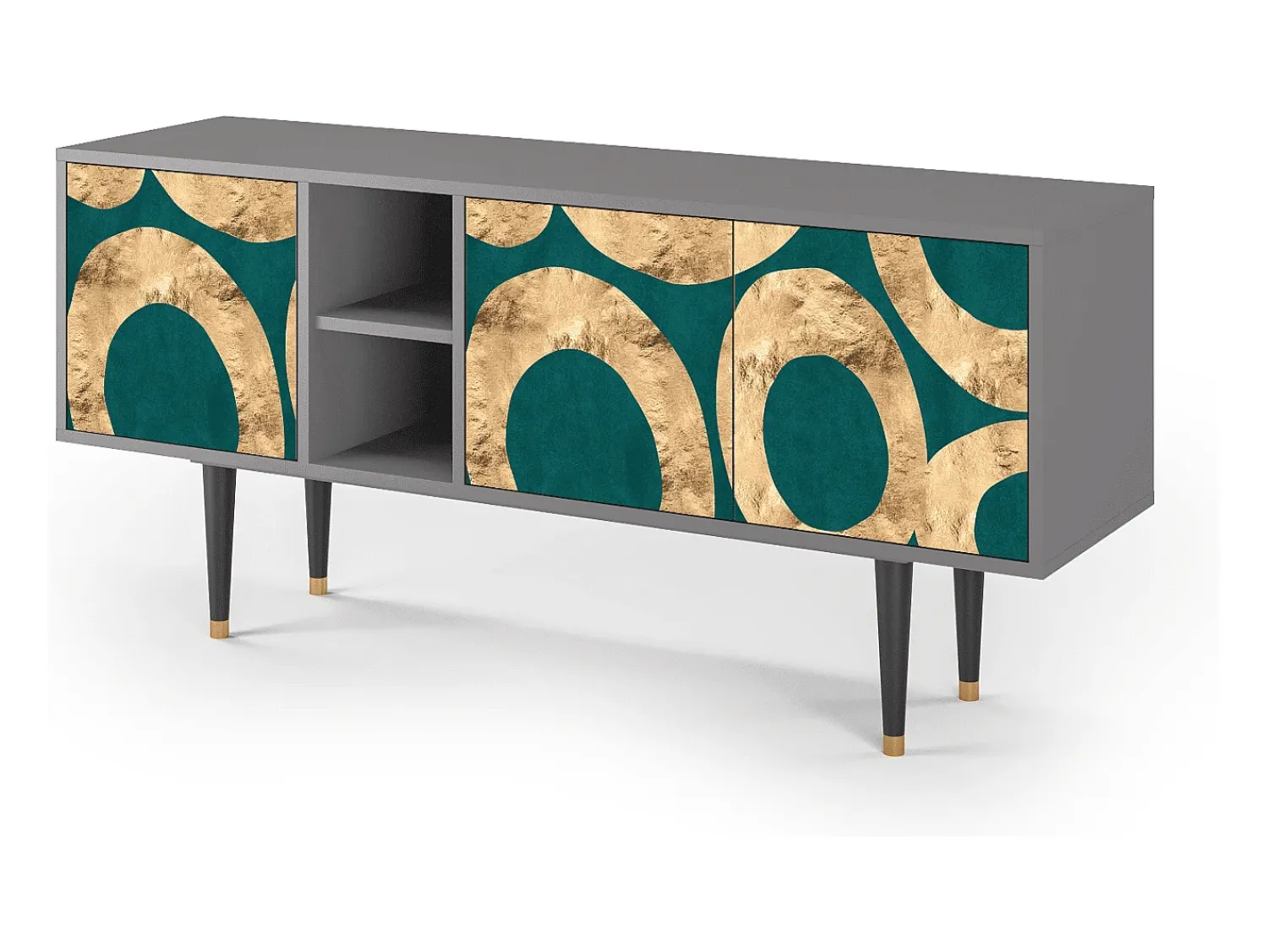 Online Mueble de TV - 150х69х41 cm - T5 - Zircon Sphere, Cinza Cinzento
