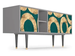 Online Mueble de TV - 150х69х41 cm - T5 - Zircon Sphere, Cinza Cinzento