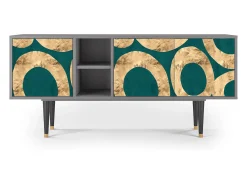 Online Mueble de TV - 150х69х41 cm - T5 - Zircon Sphere, Cinza Cinzento