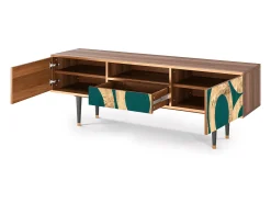 Móvel De Tv| Mueble de TV - 170х59х41 cm - T6 - Zircon Sphere, Nogueira Castanho