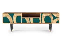 Móvel De Tv| Mueble de TV - 170х59х41 cm - T6 - Zircon Sphere, Nogueira Castanho