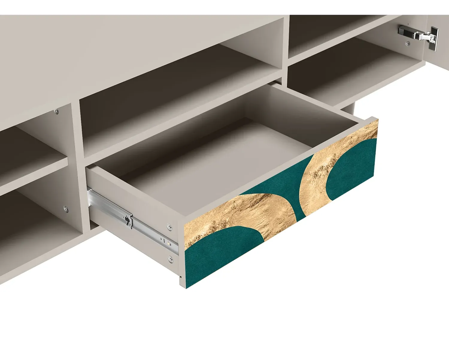 Móvel De Tv| Mueble de TV - 170х59х41 cm - T6 - Zircon Sphere, Areia Bege