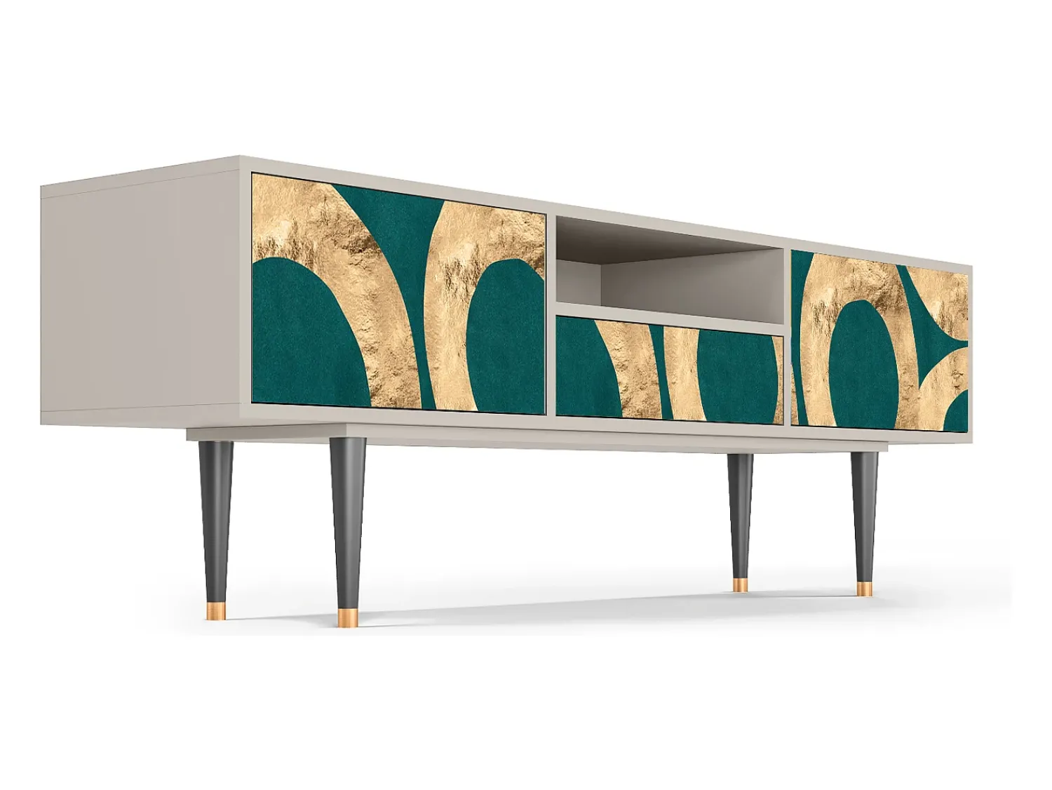Móvel De Tv| Mueble de TV - 170х59х41 cm - T6 - Zircon Sphere, Areia Bege