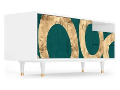 Mueble de TV - 125х56х41 cm - T7 - Zircon Sphere, Branco^ Móvel De Tv